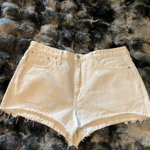 Women's White Denim Shorts